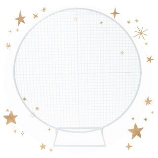 Round Mesh Frame - White