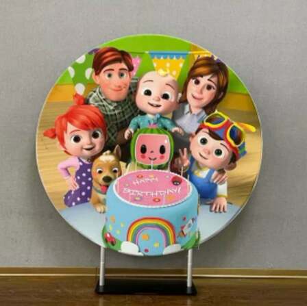 Cocomelon Round Backdrop