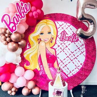 Barbie Round Backdrop