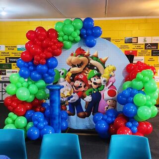 Mario Round Backdrop
