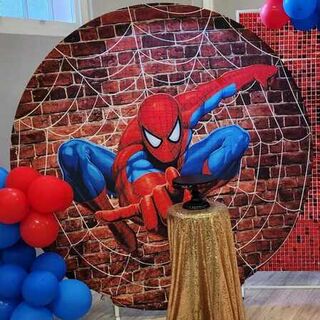 Spiderman Round Backdrop