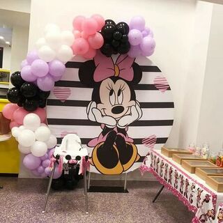 Minnie Mouse Round Backdrop