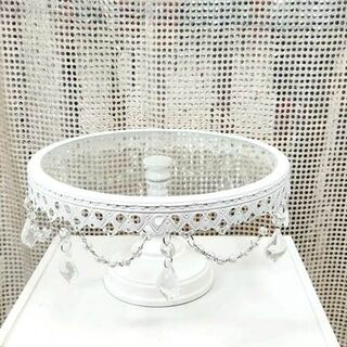 30cm Glass Gem Cake Stand