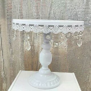 30cm White Gem Cake Stand