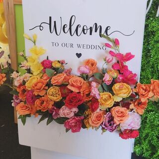 Floral Welcome Sign