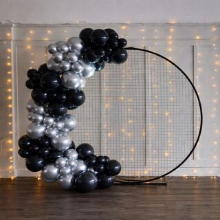 Round Mesh Frame & Garland Backdrop
