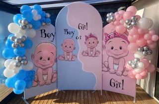 Baby & Garland Backdrop