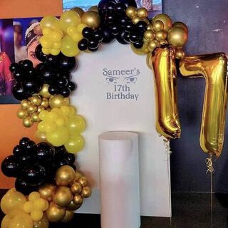 Personalized Arch, Plinth & Garland Backdrop
